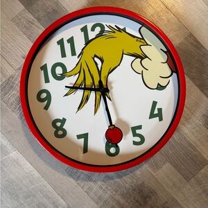 Grinch ornament clock